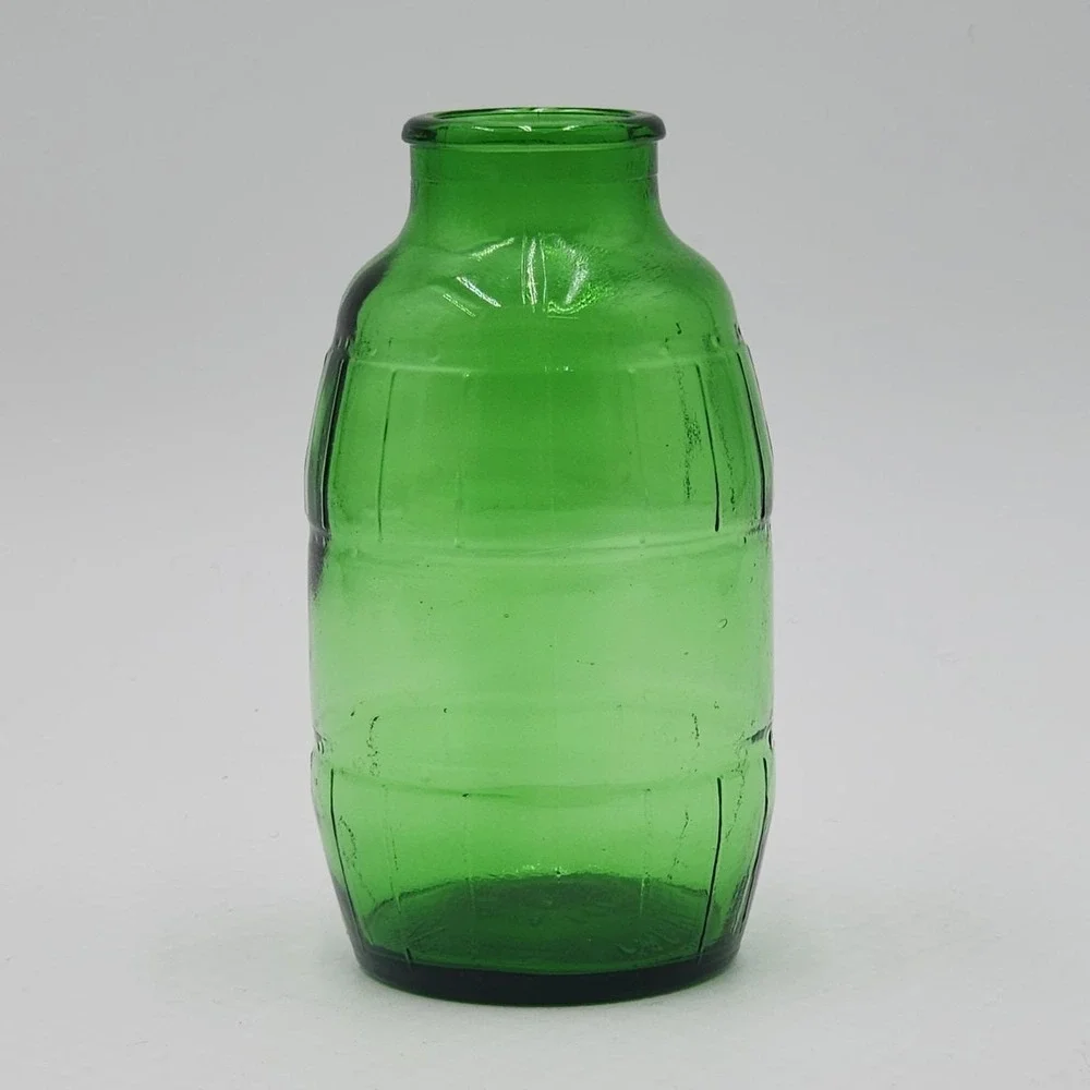 Vintage 1983 Mickey's Malt Liquor Green Glass Barrel Grenade Beer Bottle 12oz
